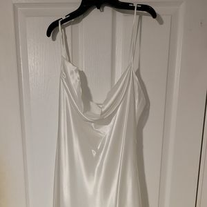 Please offer: White lingerie slip dress